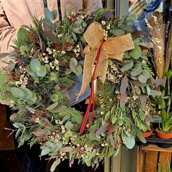 Rustic Eucalyptus Winter Wreath
