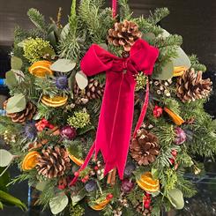 Red Velvet Christmas Wreath
